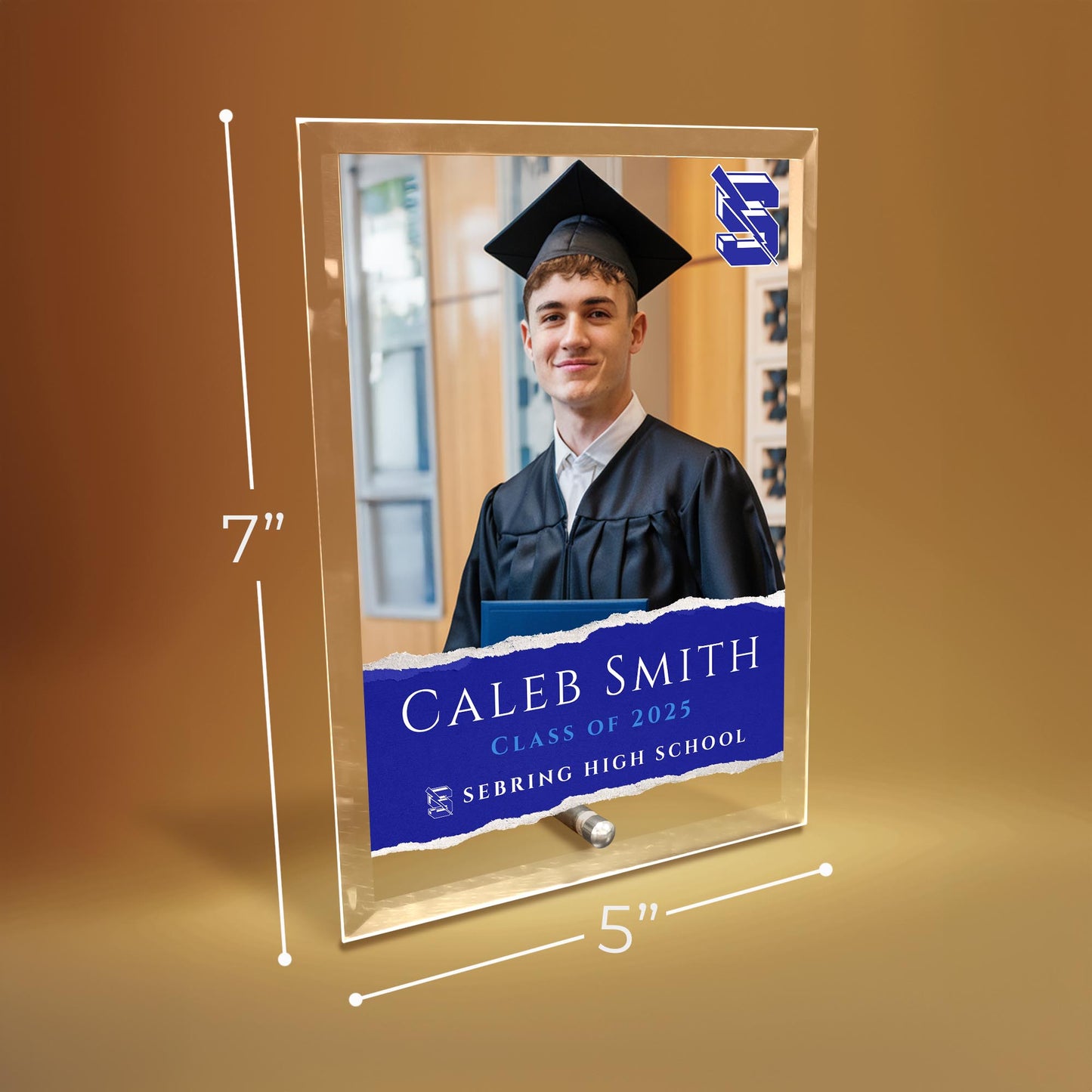 Sebring High School Glass Plaque Design 3