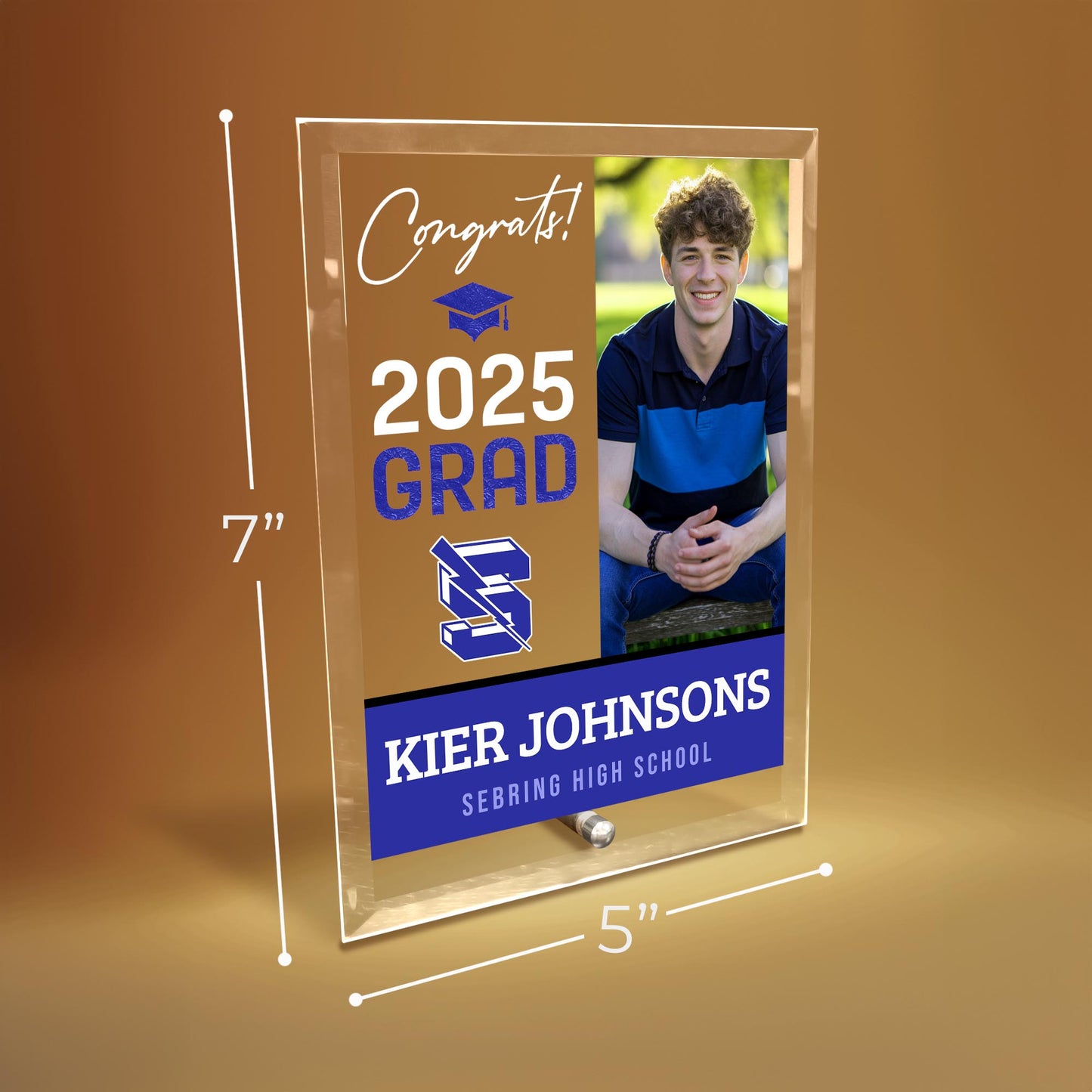 Sebring High School Glass Plaque Design 4