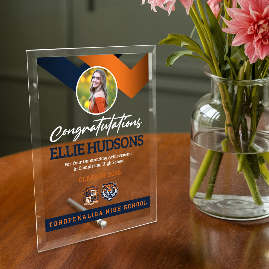 Tohopekaliga High School Glass Plaque Design 1