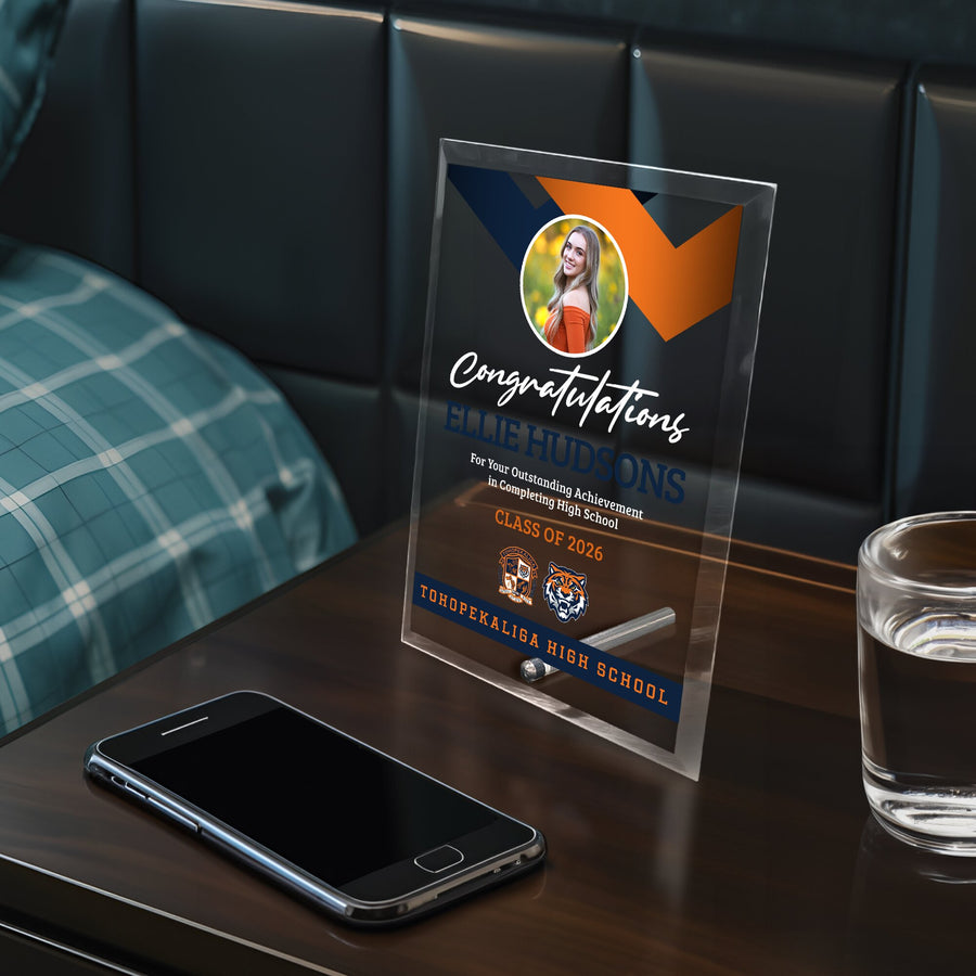 Tohopekaliga High School Glass Plaque Design 1