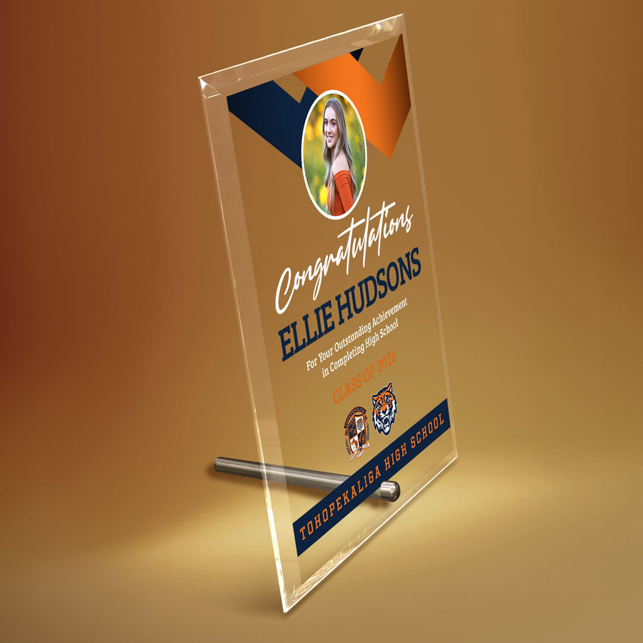 Tohopekaliga High School Glass Plaque Design 1