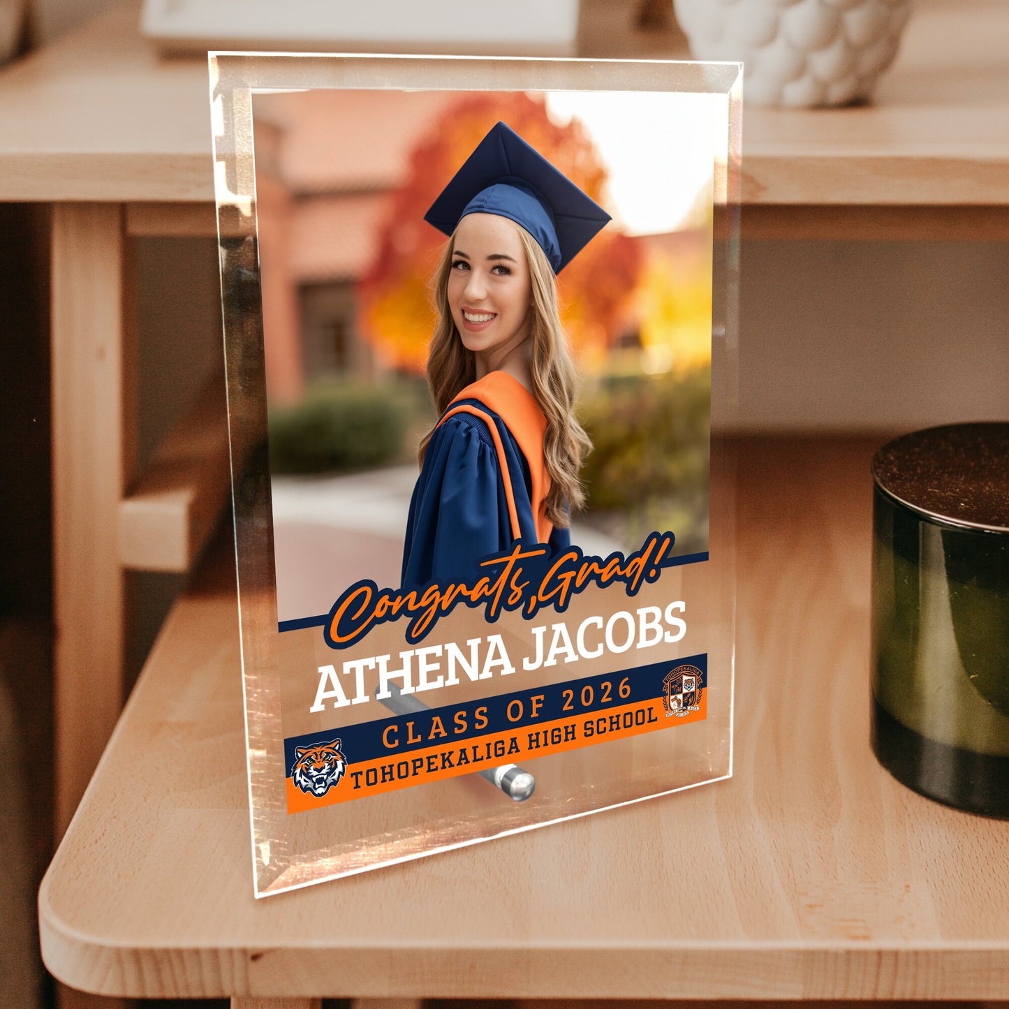 Tohopekaliga High School Glass Plaque Design 2