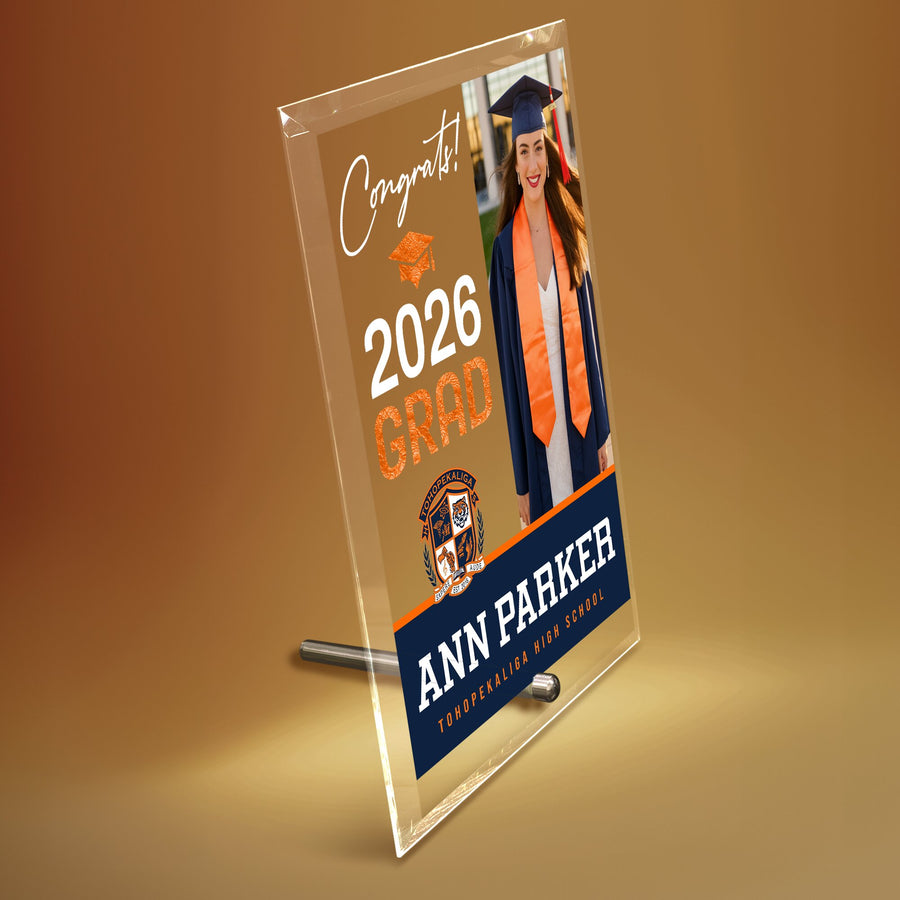 Tohopekaliga High School Glass Plaque Design 4