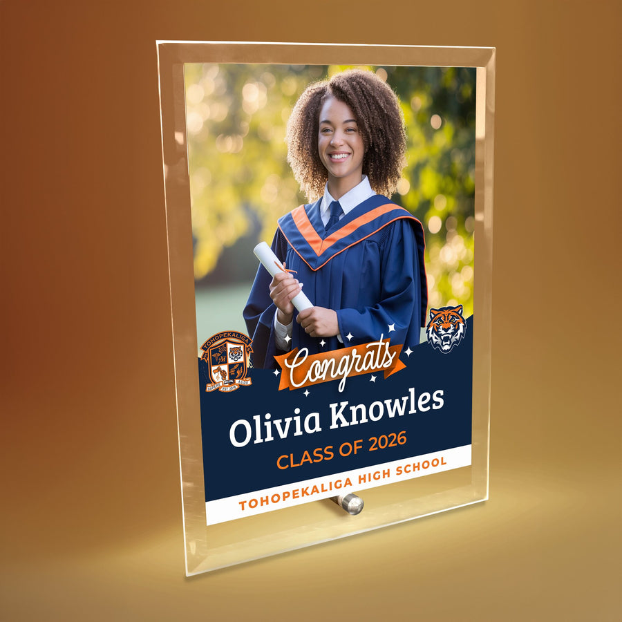 Tohopekaliga High School Glass Plaque Design 6