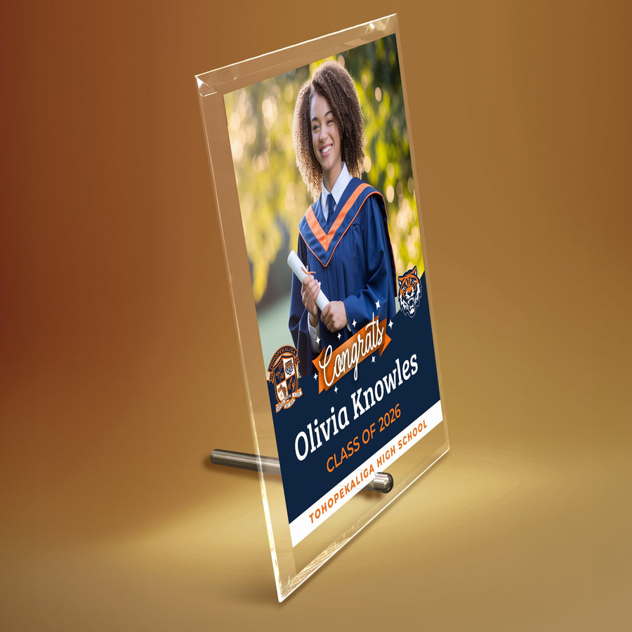 Tohopekaliga High School Glass Plaque Design 6