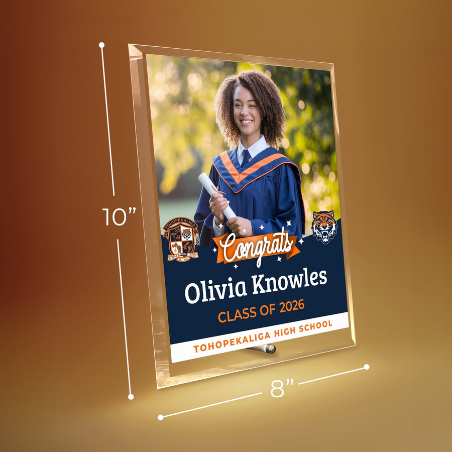 Tohopekaliga High School Glass Plaque Design 6
