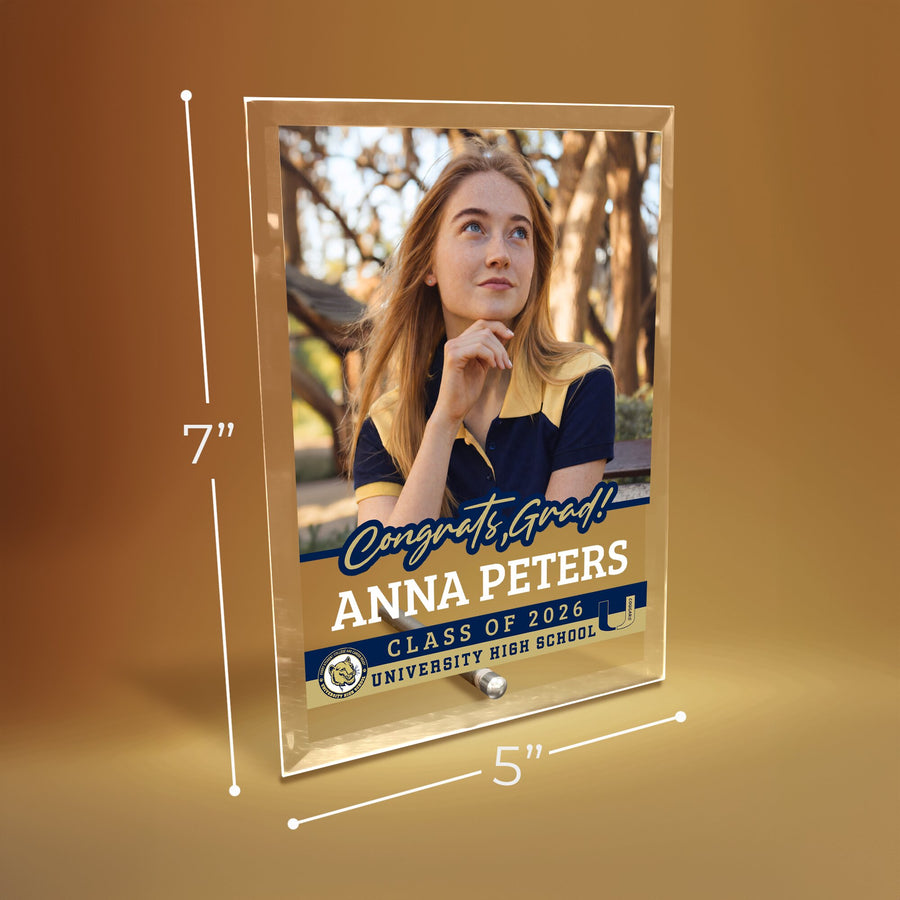 University High School Glass Plaque Design 2
