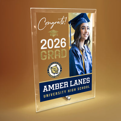 University High School Glass Plaque Design 4