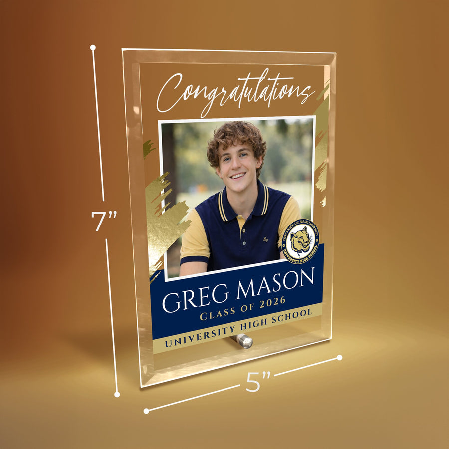 University High School Glass Plaque Design 5