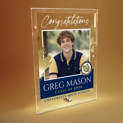 University High School Glass Plaque Design 5