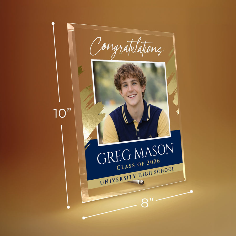 University High School Glass Plaque Design 5