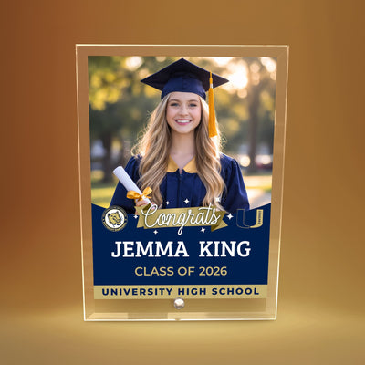 University High School Glass Plaque Design 6