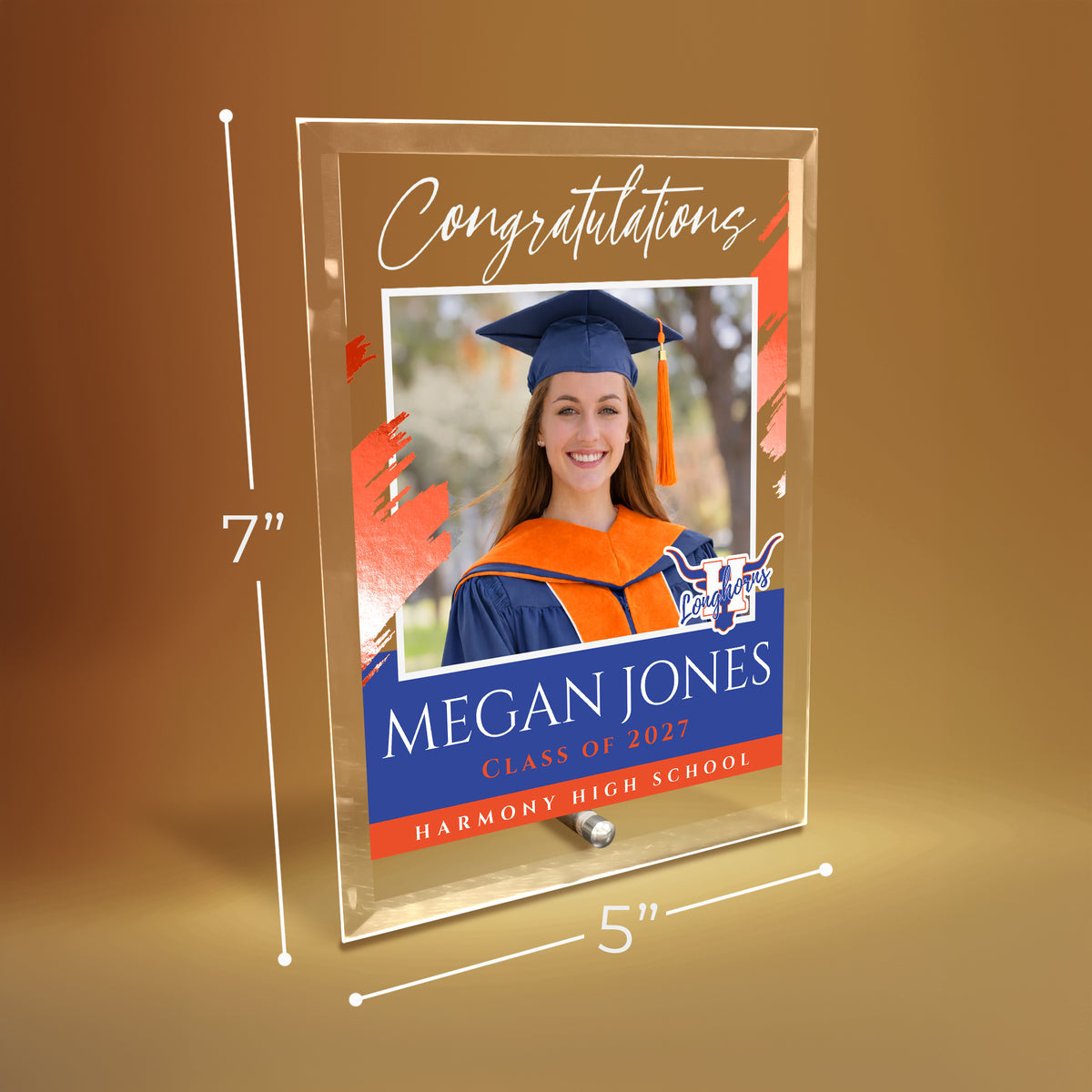 Harmony High School Glass Plaque Design 5