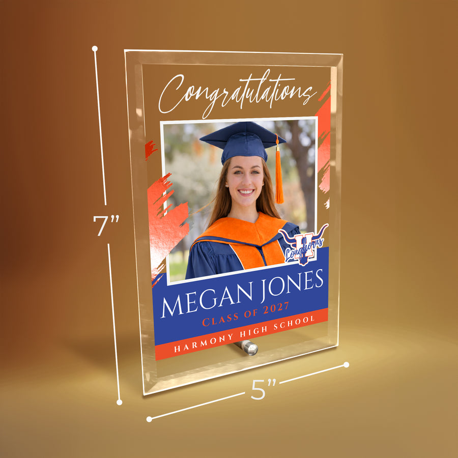 Harmony High School Glass Plaque Design 5
